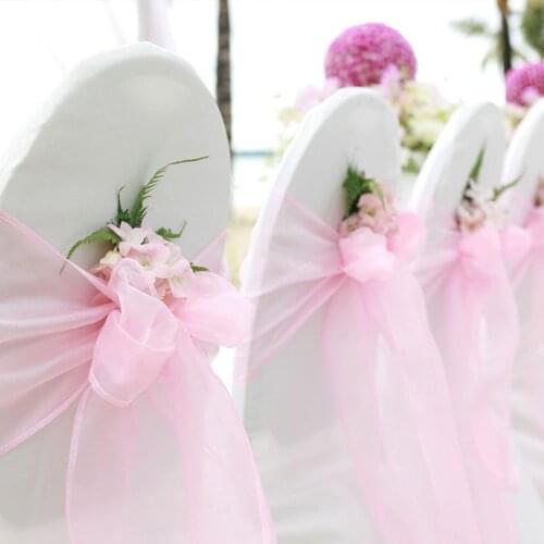 18X275cmFashion Sale Organza Chair Sashes Bow Cover Chair Sashes Tulle for Weddings Events &Party Banquet Christmas Decoration