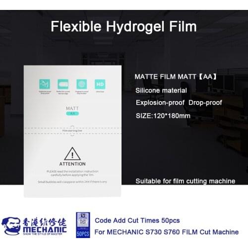 MECHANIC 50pcs MATTE Flexible Explosion-Proof Smooth Hydraulic Film Universal Straight Curved Screen Protector For Cut Machine