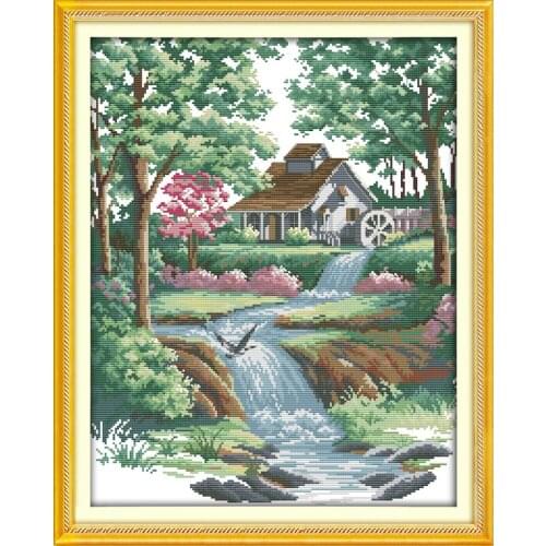 Good Environment Scenery Cross-Stitching 11CT Printed 14CT Handmade Cross Stitch Set Cross-stitch Kits Embroidery Needlework