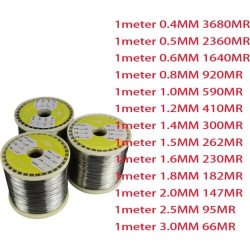 1meter Constant Heater Element Heating wire Constantan resistance Wire Diameter 0.4 0.5 0.6 0.8 1 1.2 1.4 1.5 1.6 1.8 2 2.5 3mm