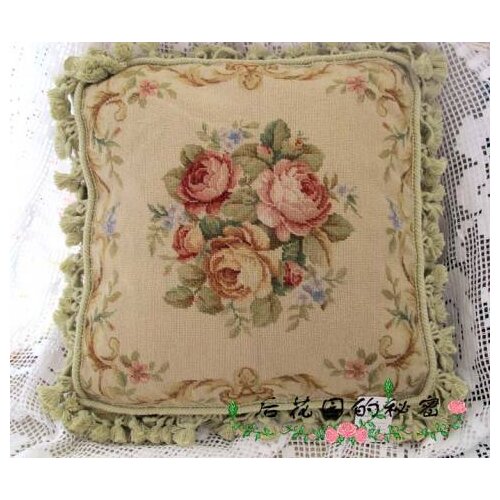 Needlepoint pillows All Wool Hand Embroidered Cushion Cover