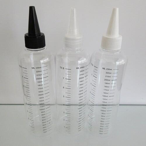 PETplastic bottlle 230ml scale,Empty bottle with graduation,eletronic cigarette liquid dropper Bottle with Twist cap DIY Ink Jar
