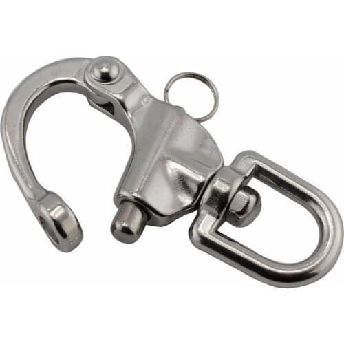 70mm Stainless Steel Rotary Spring Hook Quick Release Boat Chain Eye Shackle Swivel Bracket Snap Hook Hardware Tool