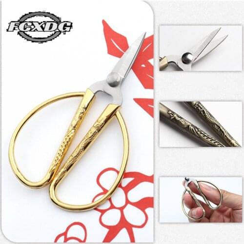 Dropshipping 2021 Best Selling Products Hand DIY Sewing Scissors Wholesale Golden Vintage Scissors Stainless Steel Mini Scissors