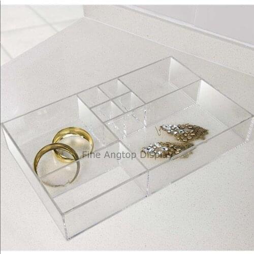 Luxury Acrylic Decorative Tray Jewelry Tray With Compartment