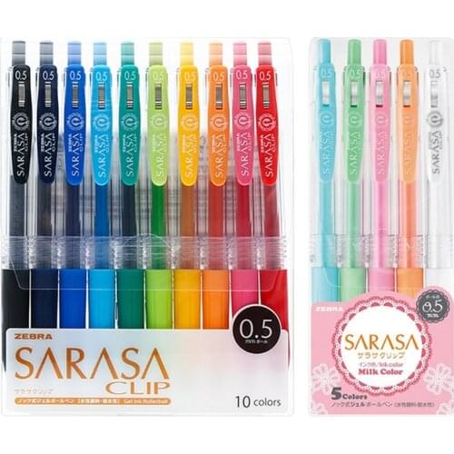10pcs Japan ZEBRA SARASA Milk color/Fluorescent color pen ,Limited Kawaii Gel Pen for Scrapbook handbook 0.5mm,School Supplies
