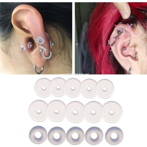 10 Pieces Piercing Healing Silicone Discs for the Back of the Earrings Transparent Disc Pads for Fixing the Earrings Dropship