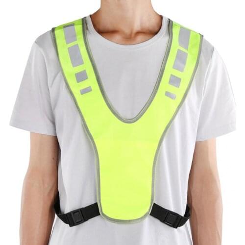 Reflective Cycling Vest Adjustable High Visibility Night Running Cycling Waistcoat Outdoor Sports Reflective Safety Vest