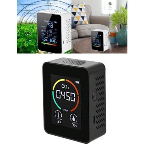 Indoor Digital CO2 Meter Formaldehyde Detector Air Analyzer Carbon Dioxide Meter Multifunctional Air Quality Monitor