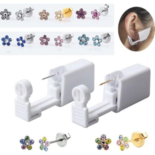 1PC Gun to Pierce Ear Disposable Sterile Ear Piercing Unit Cartilage Tragus Helix Piercing Gun Tools Kit Stud Earring