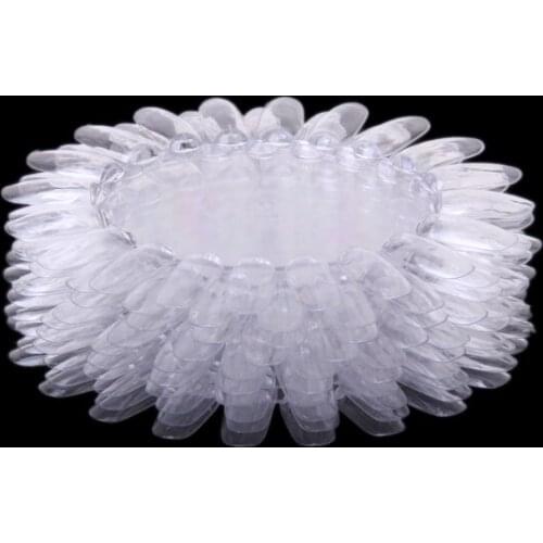 10pcs 20 Plates Acrylic UV Pedicure Polish Nail Art Color Display Plate Chart Nail Color Chart Practice Wheel Tip DIY Tool Clear