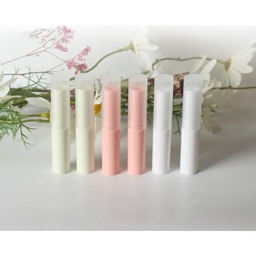 10 Pcs/lot 4ML Empty Lipstick Tube Ivory Plastic Lip Balm Container Small Cosmetic Lipstick Gloss Sub-bottling