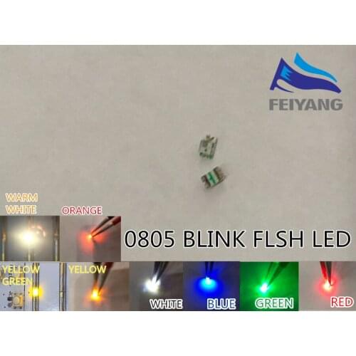 3000pcs 0805 Flash LED SMD Diodes Warm White RED Blue Green Yellow Orange RGB Light Emitting Diod Alto 0805 Blink Color Change