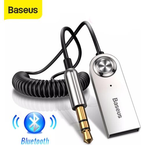 Baseus Aux Bluetooth Adapter For Car 3.5mm Jack USB Bluetooth 5.0 Receiver Speaker Auto Handfree Car Kit Audio Music Transmitter
