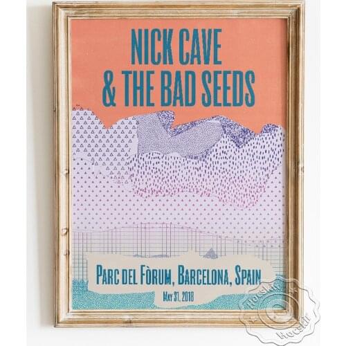 Australian Rock Band Nick Cave And The Bad Seeds Gig Poster, Psychedelic Style Wall Pictures, Abstract Popular Art Home Decor