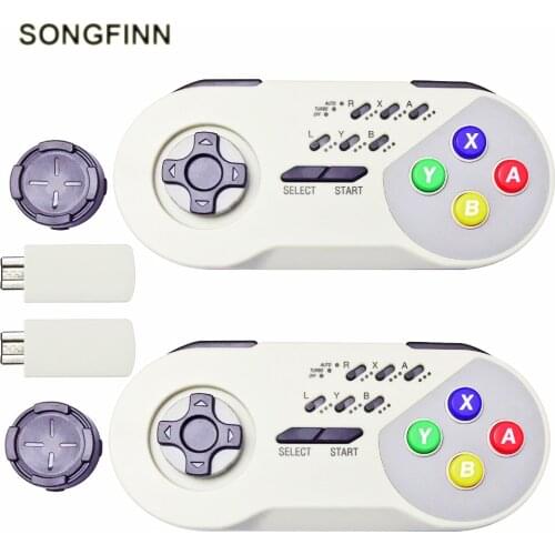 SONGFINN Wireless Turbo Controller Joystick Gamepad With Package for SNES Mini Classic Edition for 16 bit 46 pin Game Console