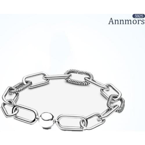 Round Clasp Bracelet Chains Fit Original Pandora 925 Sterling Silver Bracelet Charm Bead Women Jewelry Hard Hand Wrist Bracelet