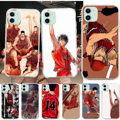 PENGHUWAN Japanese Slam Dunk Anime Soft black Phone Case for iPhone 11 pro XS MAX 8 7 6 6S Plus X 5S SE XR cover