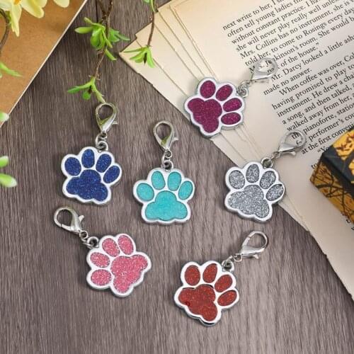 Customized Paw Pet ID Tag Personalized Stainless Steel DOG Tag Puppy Cat Kitten Pet Tag Dogs Collar Accessories Dog Name Tag