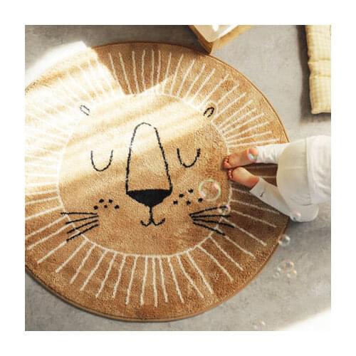 New Cartoons Mat for children Baby Play Mat Round Carpet Lion Playmat Newborn Photography Props Living Room Carpet