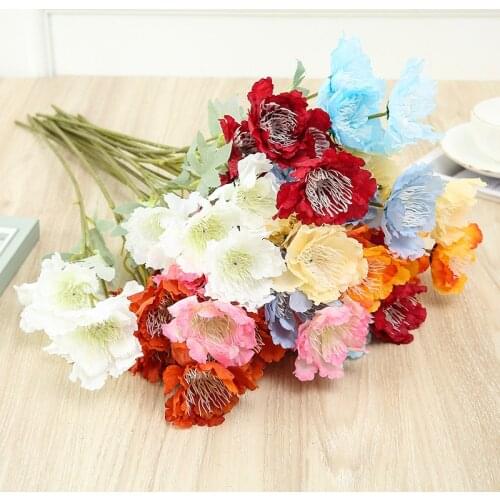Fake Peony Artifcial Flower for Home Decoration Accessories Wedding Decorative Flowers Scrapbooking Garden Household Products