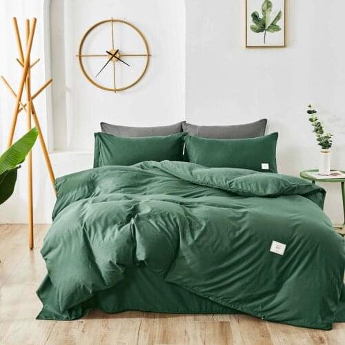 36Home Textile Bedding set Solid color duvet cover sets quilt covers pillowcases European size king queen gray blue pink green