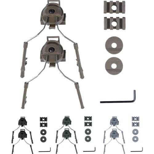 Helmet Rail Suspension Headset Support ARC Headphone Adapter Left and Right Side Attachments