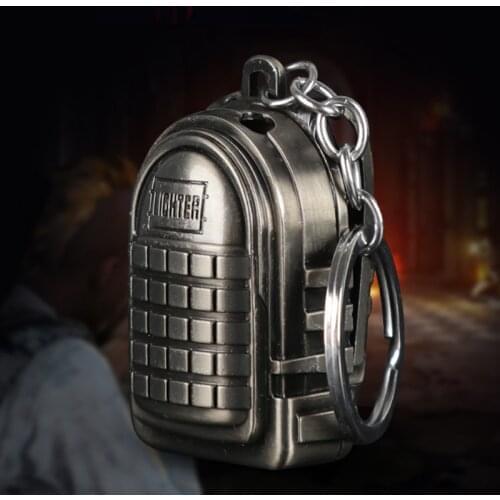 2021 Unique Novelty Lighter PUBG Level 3 Packages Style Lighters Metal Key Chain Butane Ciggarette Lighters Smoking Encendedores