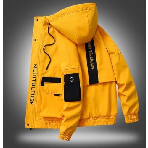 Mens autumn windbreaker jacket jacket baseball uniform casual hoodie mens clothing