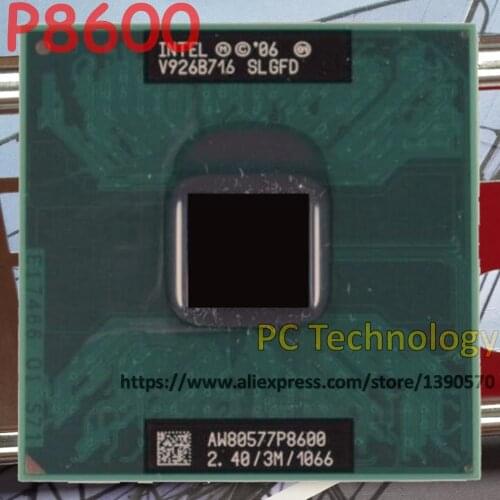 Original P8600 Intel Core2 Duo CPU P8600 (3M Cache, 2.40GHz, 1066MHz FSB) processor supports GM45 PM45 free shipping