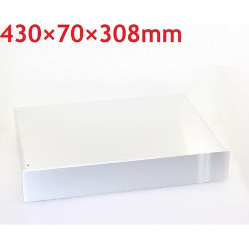 Size (mm) : W430 H70 L308 Silver 4307 All aluminum amplifier chassis / Preamplifier / DAC case / AMP Enclosure / case / DIY box