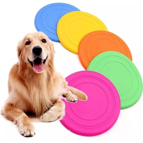 Colorful Toy For Puppy Dog Saucer Games Dogs Toys Large Pet Training Flying Disk Accessories French Bulldog Pitbull Cheap Goods
