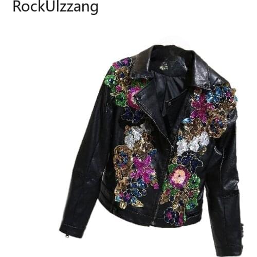 Женские черные куртки Rockulzzang China At AliExpress