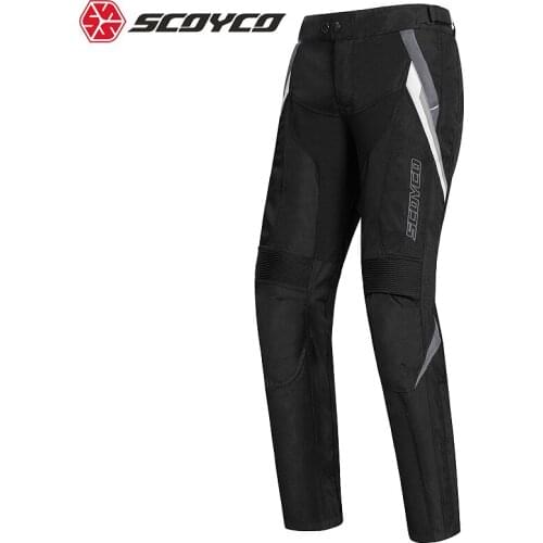 SCOYCO P064 Motorcycle Pants men Motocross Pantalon Moto Riding Trousers Pants With Knee Protective Gear