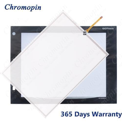 Touch Screen Panel Glass Digitizer for Mitsubishi GT1595M-XTBD Touchscreen Panel with Front Overlay Protective Film