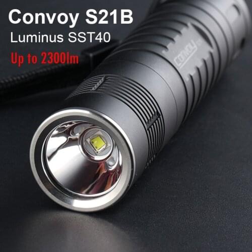 Led Flashlight Convoy S21B SST40 Linterna Led Torch Flash Light Portable Lanterna 21700 Lantern Camping Hiking Fishing Latarka
