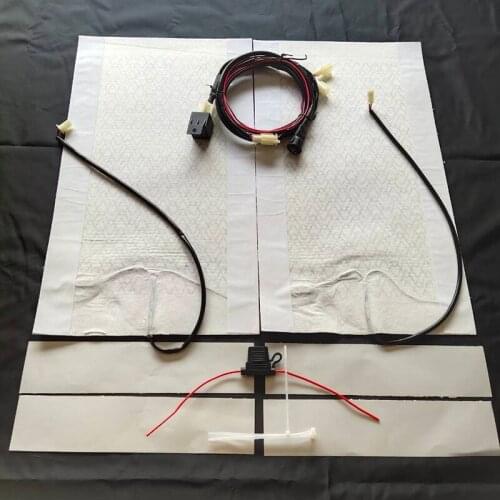 2pcs 12V Universal Car Seat Heating Pad Car Heated Seat Covers Pad Carbon Fiber Heated Auto Winter Warmer Heater Mat