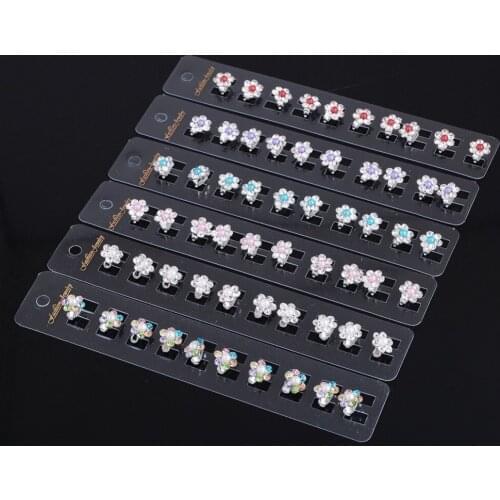 IMIXLOT Wholesale 60PCS Crystal Flower Hair Decoration Buckle Clip Swirl Spiral Twist Hairpins Tiara Bridal Wedding Accessories