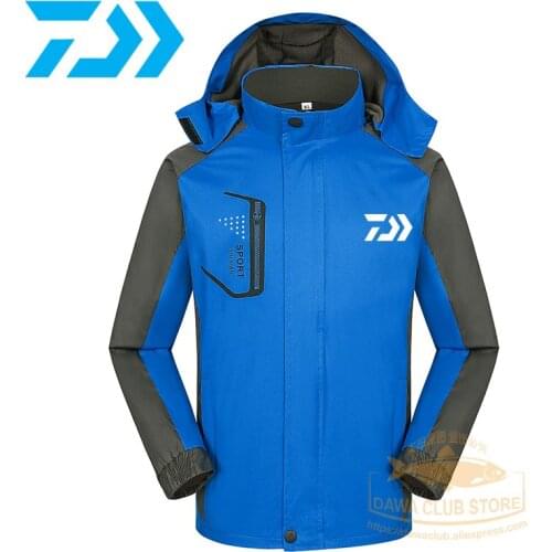 2021 DAWA Fishing Jacket Unisex Outdoor Mountaineering Plus velvet Coat Camping Windproof Waterproof Coat DAIWA Fishing Jacket