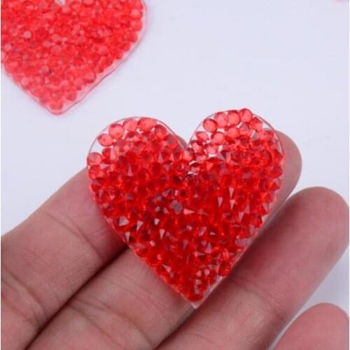 30pcs Rhinestone Beaded Patches Heart Star Sew On Sequin Crystal Appliques For Clothing Beading Applique Cute Iron On Patch