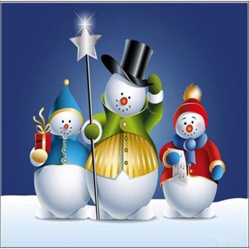 5D Diamond Embroidery needlework diy Diamond painting Cross Stitch Kits full square diamond mosaic Room Decor Snowman HL643