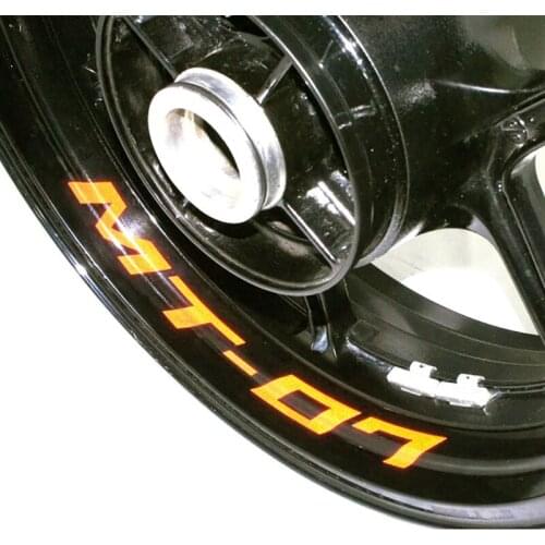 Seven colors 8X CUSTOM INNER RIM DECALS WHEEL Reflective STICKERS STRIPES FIT YAMAHA MT-07 MT 07