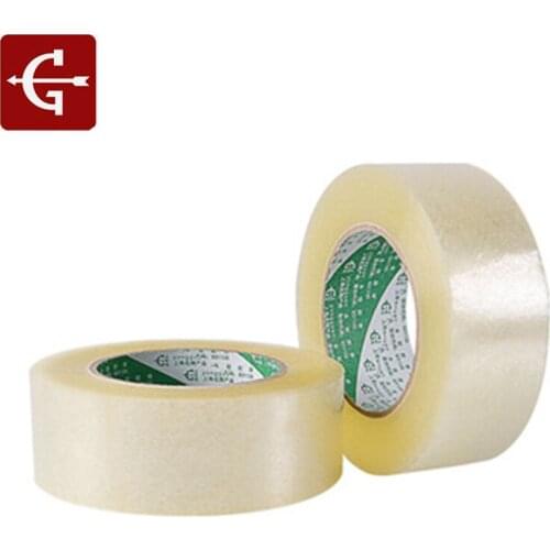 80M Strong Fiber Tape Transparent Striped Single Side Adhesive Tapes Industrial Strapping Packaging Fixed Seal Opp Tape