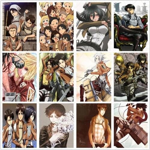 DIY 5D Diamond Painting Diamond Embroidery Cross Stitch Kits Mosaic Home Decor Titan Attack Japanese Anime