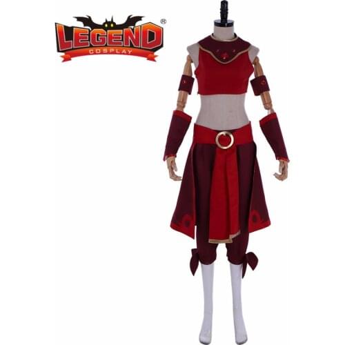 Avatar: The Last Airbender cosplay costume Kyoshi Warriors Suki cosplay costume uniform dress red dress fire nation costume