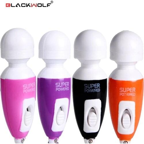 Black Wolf Mini AV Massager Magic Stick Vibrating Egg Bullet Vibrating Sex Adult Toys for Women Body Massage Sex Toys