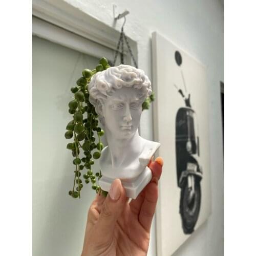 Vase Decoration David Sculpture Resin Aesthetic Decor Flowers for Decor Makeup Brush Organizer Flower Pot Vase Art Craft Decor