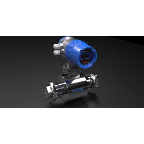 Distillery equipment food grade hygiene clamp on beer flowmeter electronic magnetic alcohol flow meter