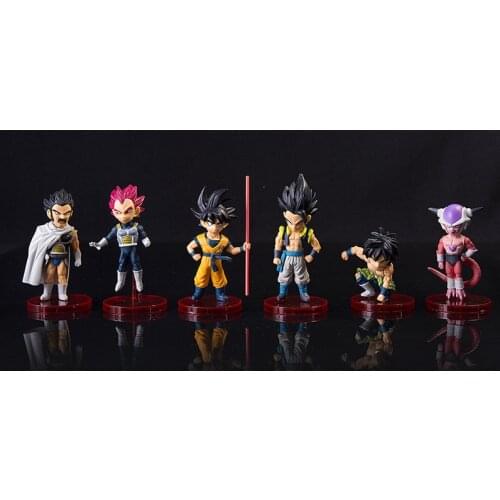 6pcs/set 9.5cm Anime Dragon Ball Z Action Figure Toys Goku Vegeta Frieza Collectible Models Cartoon Dolls Gifts Toys