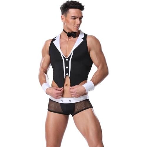 Halloween Mens Sexy Lingerie Suit Costume Nightclub Uniform Costume